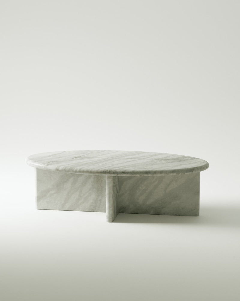 media image for plinth large oval marble coffee table csl4215r slm 2 263
