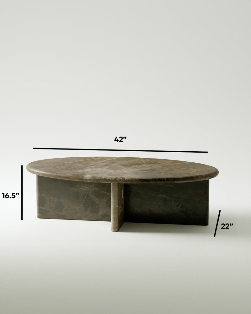 media image for plinth large oval marble coffee table csl4215r slm 13 260