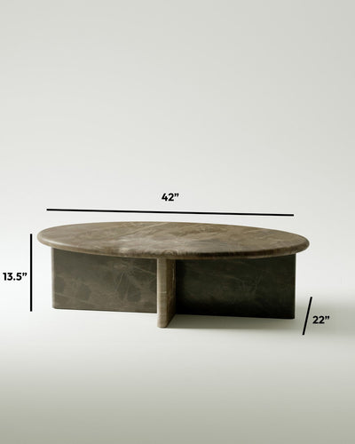 product image for plinth small oval marble coffee table csl4212r slm 13 13