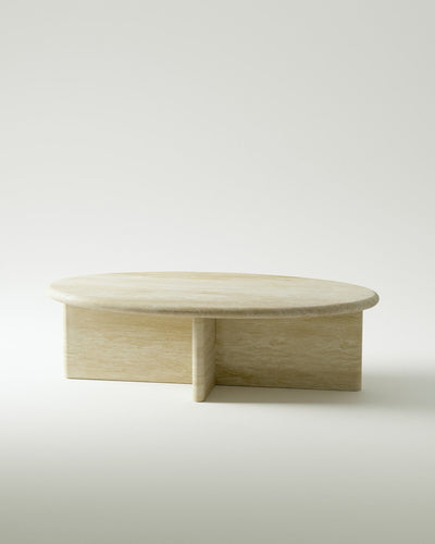 product image for plinth small oval marble coffee table csl4212r slm 4 54