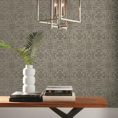 product image for Quatrefoil Trellis Peel & Stick Wallpaper in Neutral by York Wallcoverings 33