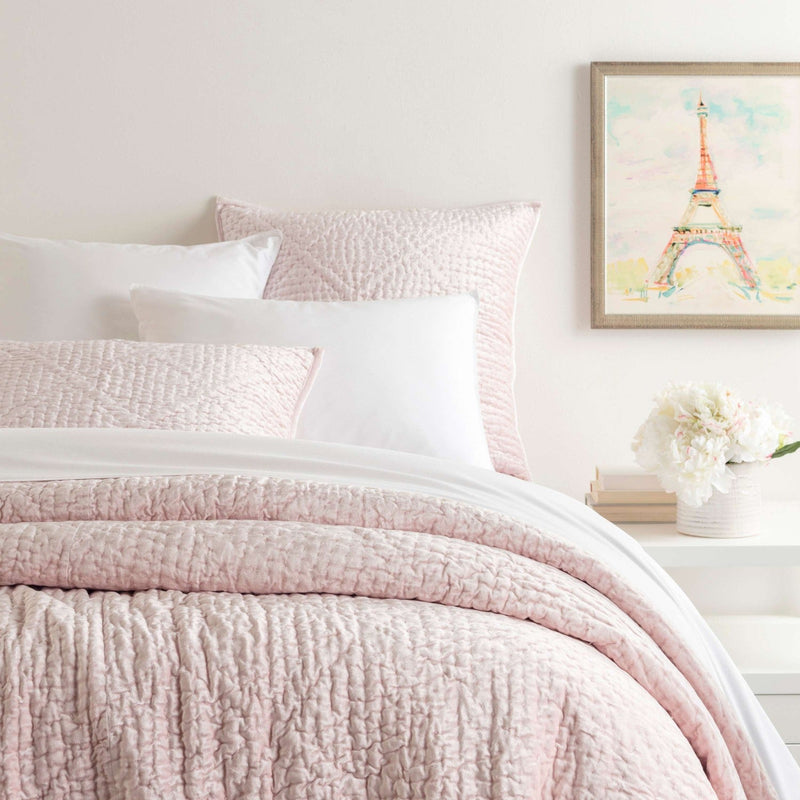 media image for parisienne velvet slipper pink quilt by annie selke pc1446 fq 1 21