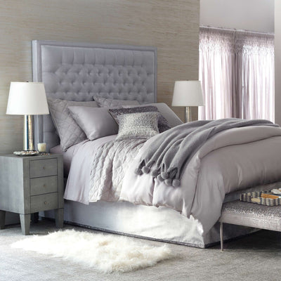 product image for quilted silken solid grey coverlet by annie selke pc908 fq 5 38