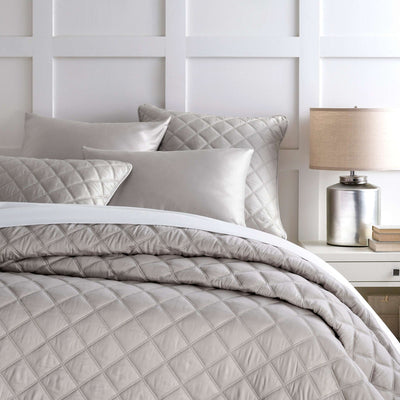 product image for quilted silken solid grey coverlet by annie selke pc908 fq 1 65