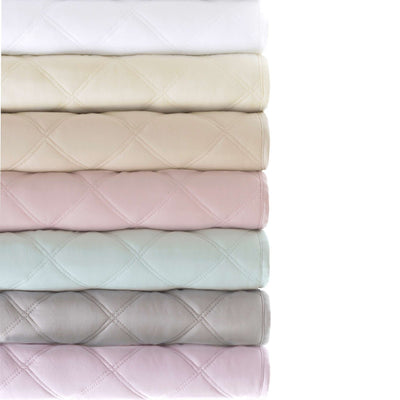 product image for quilted silken solid robins egg blue coverlet by annie selke pc900 fq 2 98