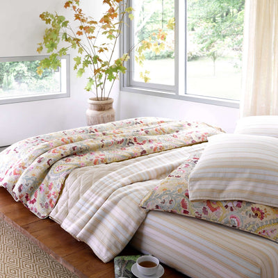 product image for quilted silken solid sand coverlet by annie selke pc890 fq 2 9
