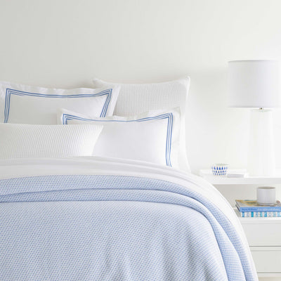 product image of quinn french blue cotton blanket by annie selke pc423 fq 1 588