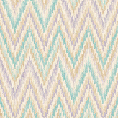product image of Zigzag Abstract Metallic Static Teal and Purple Wallpaper by Walls Republic 585