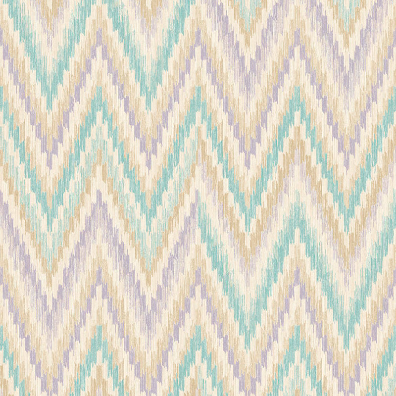 media image for Zigzag Abstract Metallic Static Teal and Purple Wallpaper by Walls Republic 299