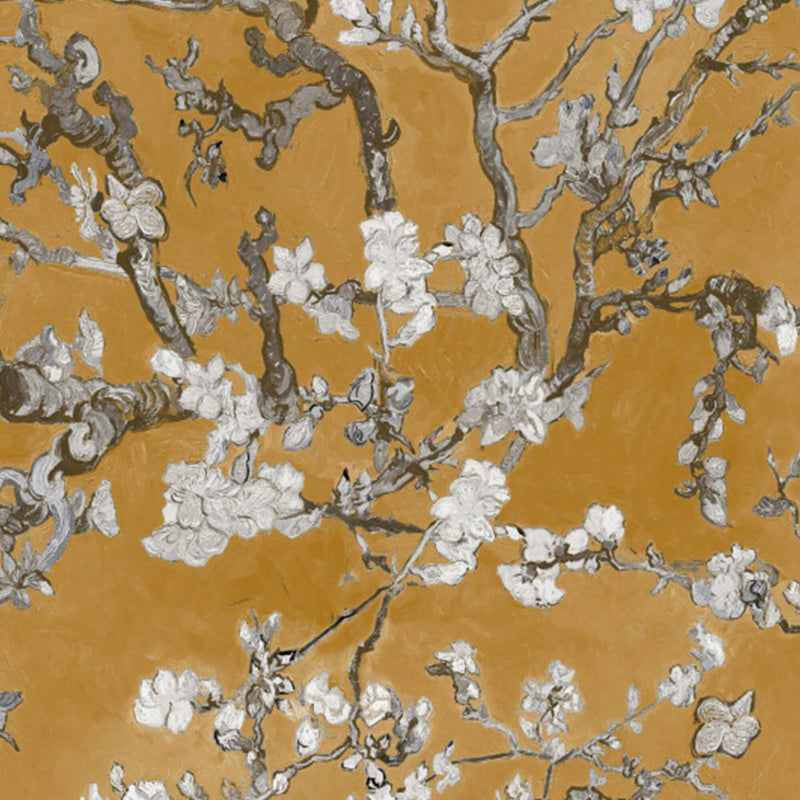 media image for sample almond blossom floral mustard wallpaper by walls republic 1 210