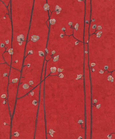 product image for Plum Branches Bright Red Wallpaper by Walls Republic 86