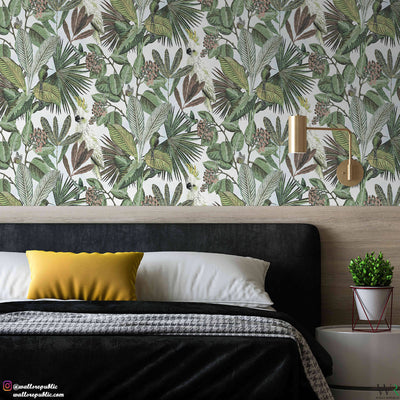 product image for Tropical Paradise Baby Blue Wallpaper by Walls Republic 67