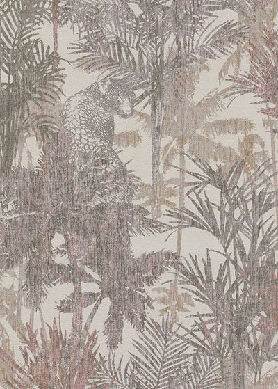 product image of Hidden in the Jungle Pink and Yellow Wallpaper by Walls Republic 574