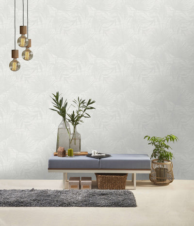 product image for Overgrown Botanicals White Wallpaper by Walls Republic 56