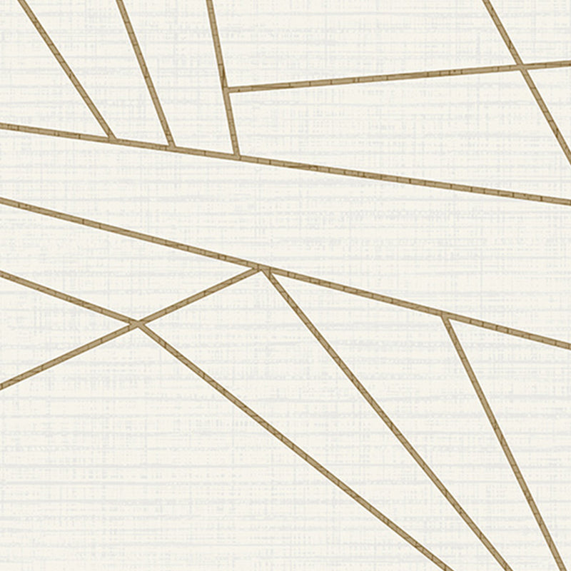 media image for Sharp Geometry White and Gold Wallpaper by Walls Republic 255