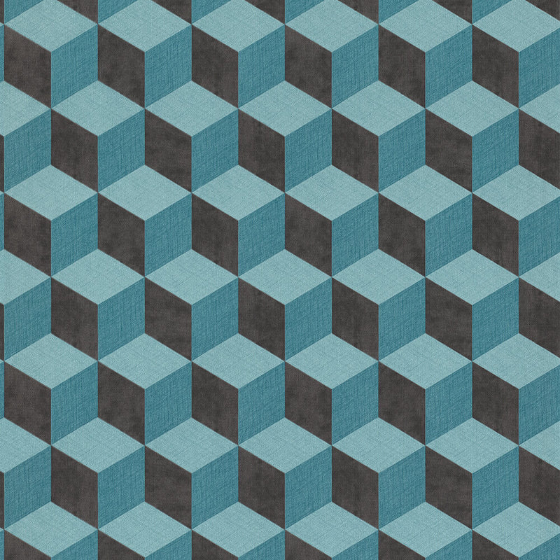media image for sample 3 dimensional bold cube teal wallpaper by walls republic 1 251