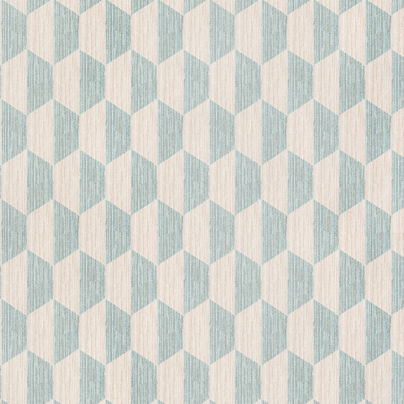 media image for Woven Hexagons Cream and Blue Wallpaper by Walls Republic 249