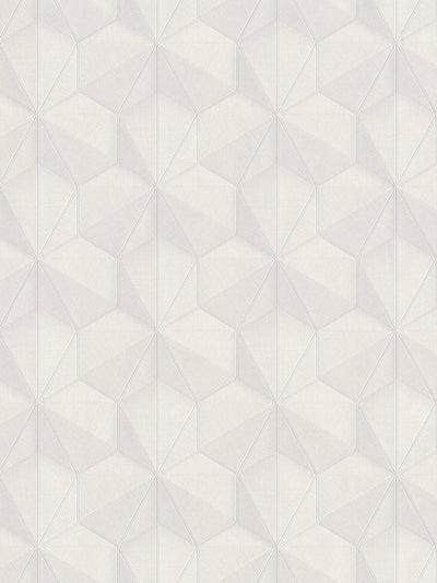 product image of Tri-Hexagonal Cream Wallpaper by Walls Republic 575