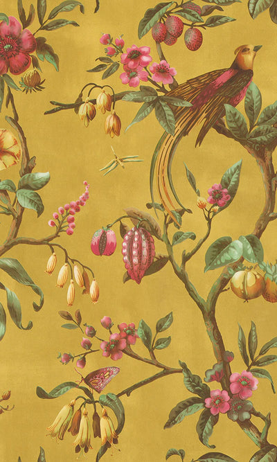 product image of Tropical Floral Branches Yellow Wallpaper by Walls Republic 549