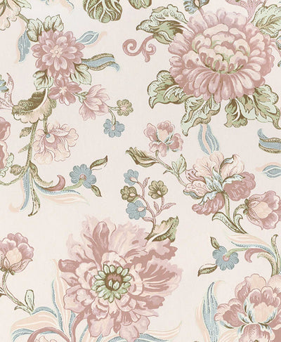product image of Bold Vintage Blooming Floral Pink Wallpaper by Walls Republic 587