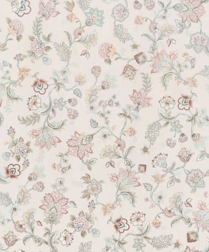 media image for Vintage Paisley Blossoms Cream Wallpaper by Walls Republic 210