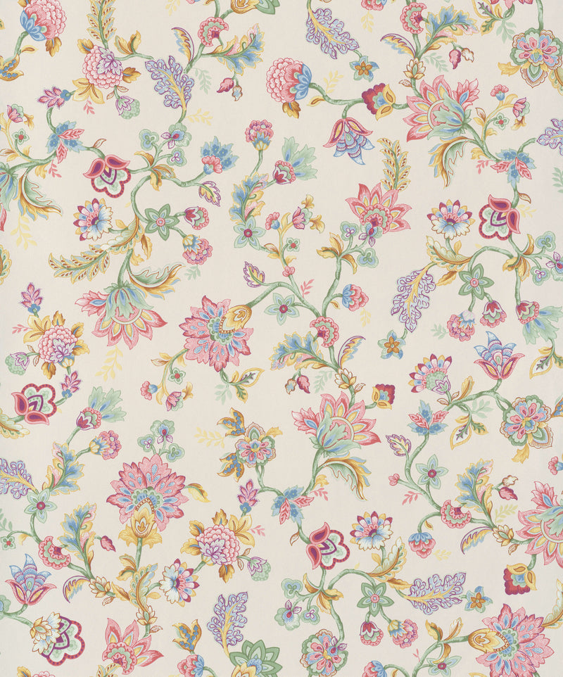 media image for Vintage Paisley Blossoms Off-White Wallpaper by Walls Republic 214