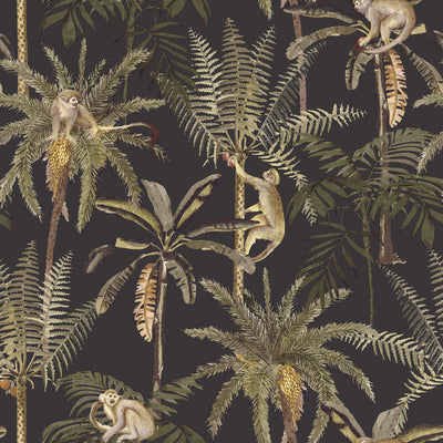product image of Climbing in the Trees Tropical Charcoal Wallpaper by Walls Republic 52