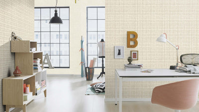product image for Weathered Grid Beige Wallpaper by Walls Republic 1