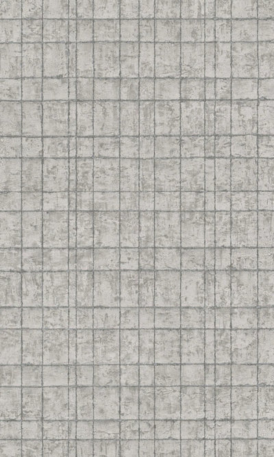 product image of Weathered Grid Grey Wallpaper by Walls Republic 530