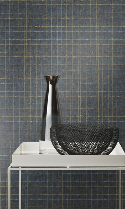product image for Weathered Grid Black Wallpaper by Walls Republic 52