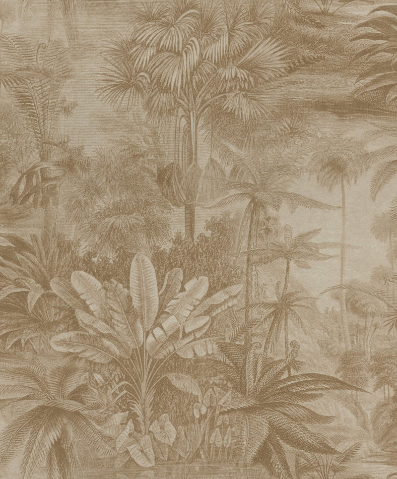 media image for sample metallic tropical print sand grey wallpaper by walls republic 1 271