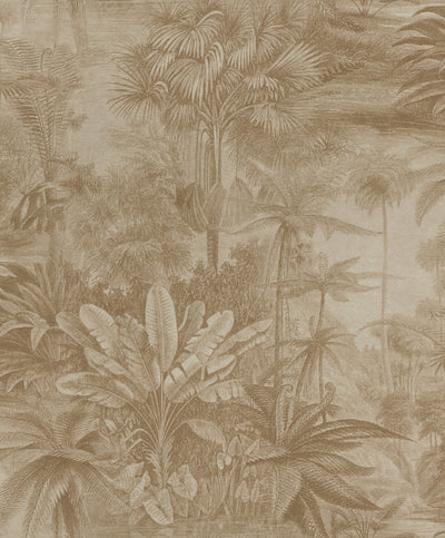 product image of Metallic Tropical Print Sand Grey Wallpaper by Walls Republic 581