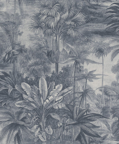 product image of Metallic Tropical Print Dark Grey Wallpaper by Walls Republic 566