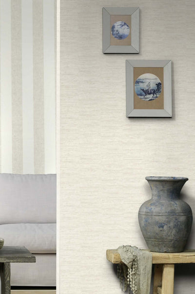 product image for Panelled Metallic Stripes Cream Wallpaper by Walls Republic 49