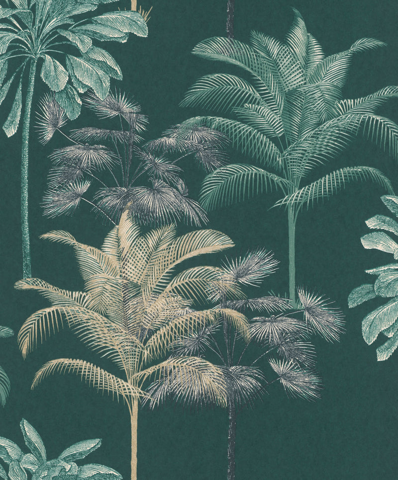 media image for Tropical Decoration Green Wallpaper by Walls Republic 241