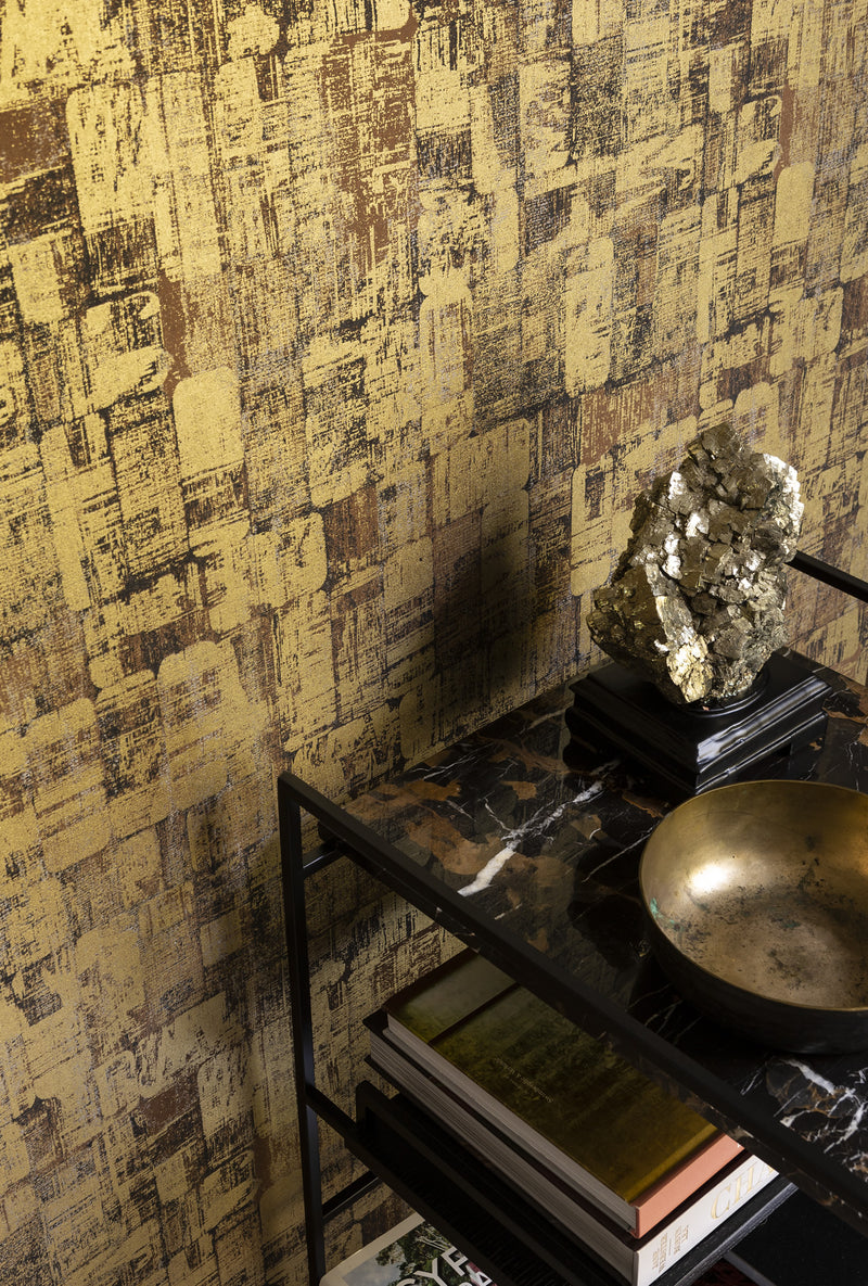 media image for Abstract Weathering Bronze Wallpaper by Walls Republic 25