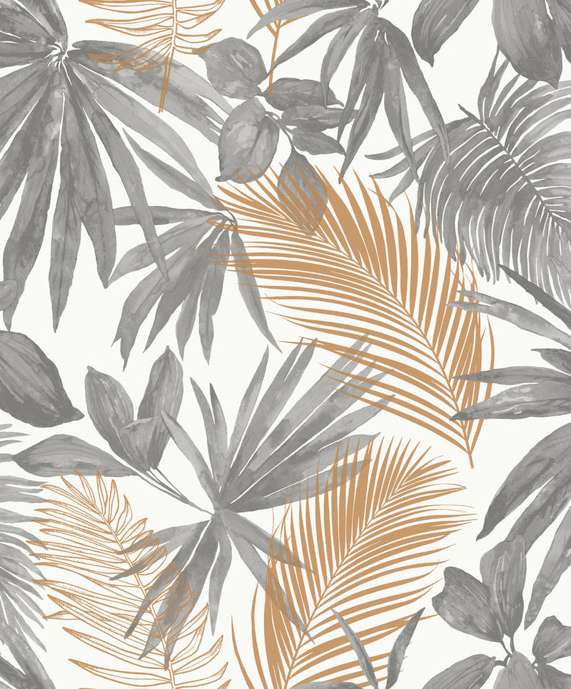 media image for Botanical Glimmer Grey Wallpaper by Walls Republic 265