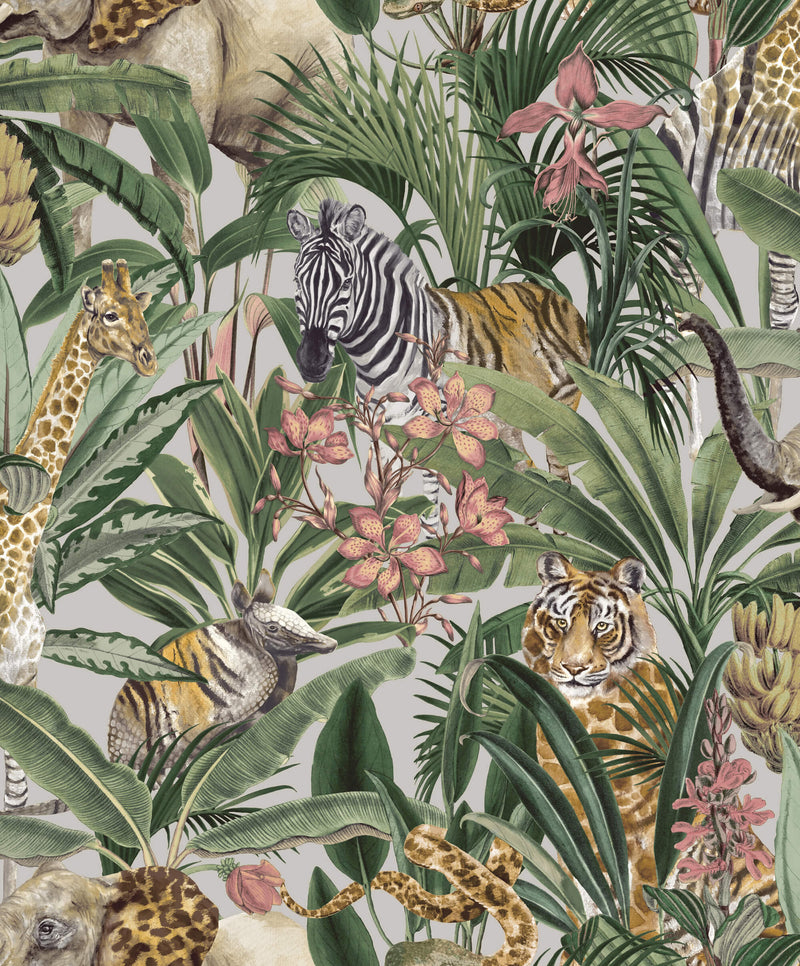 media image for sample hidden in the jungle tropical gilver wallpaper by walls republic 1 240