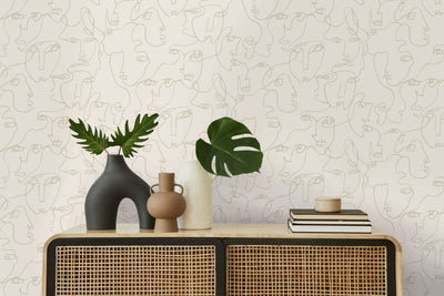 product image for The Art of Expression Neutral Abstract Wallpaper by Walls Republic 99