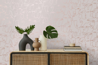 product image for The Art of Expression Pink Abstract Wallpaper by Walls Republic 25