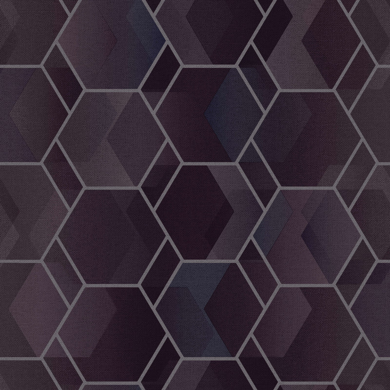 media image for Structured Hexagonal Purple Geometric Wallpaper by Walls Republic 26
