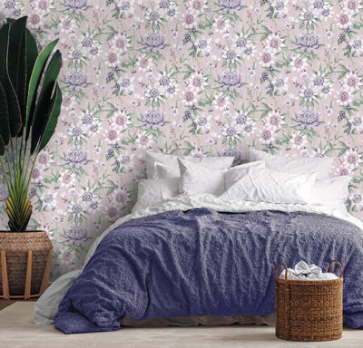 product image for Summer Floral Tropical Pink Wallpaper by Walls Republic 14