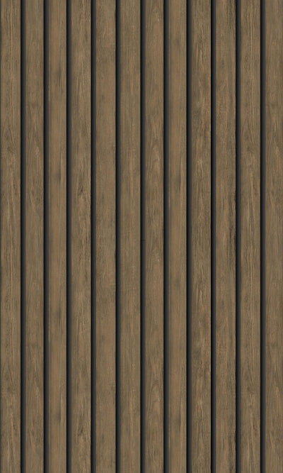 product image for Dark Oak Geometric Stripes Faux Wood Wallpaper by Walls Republic 58