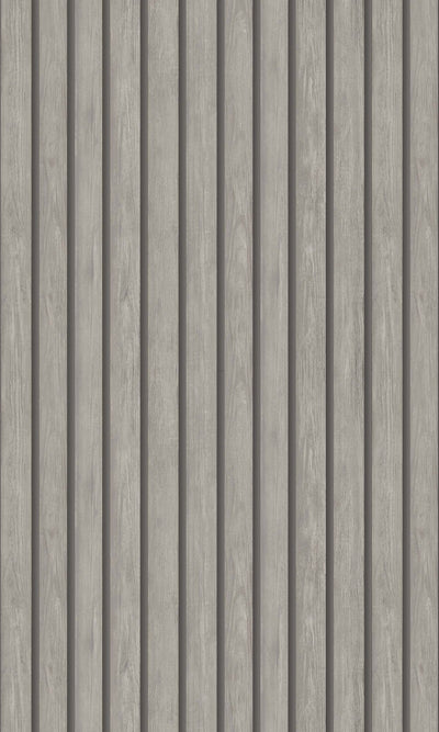 product image for Grey Geometric Stripes Faux Wood Wallpaper by Walls Republic 1