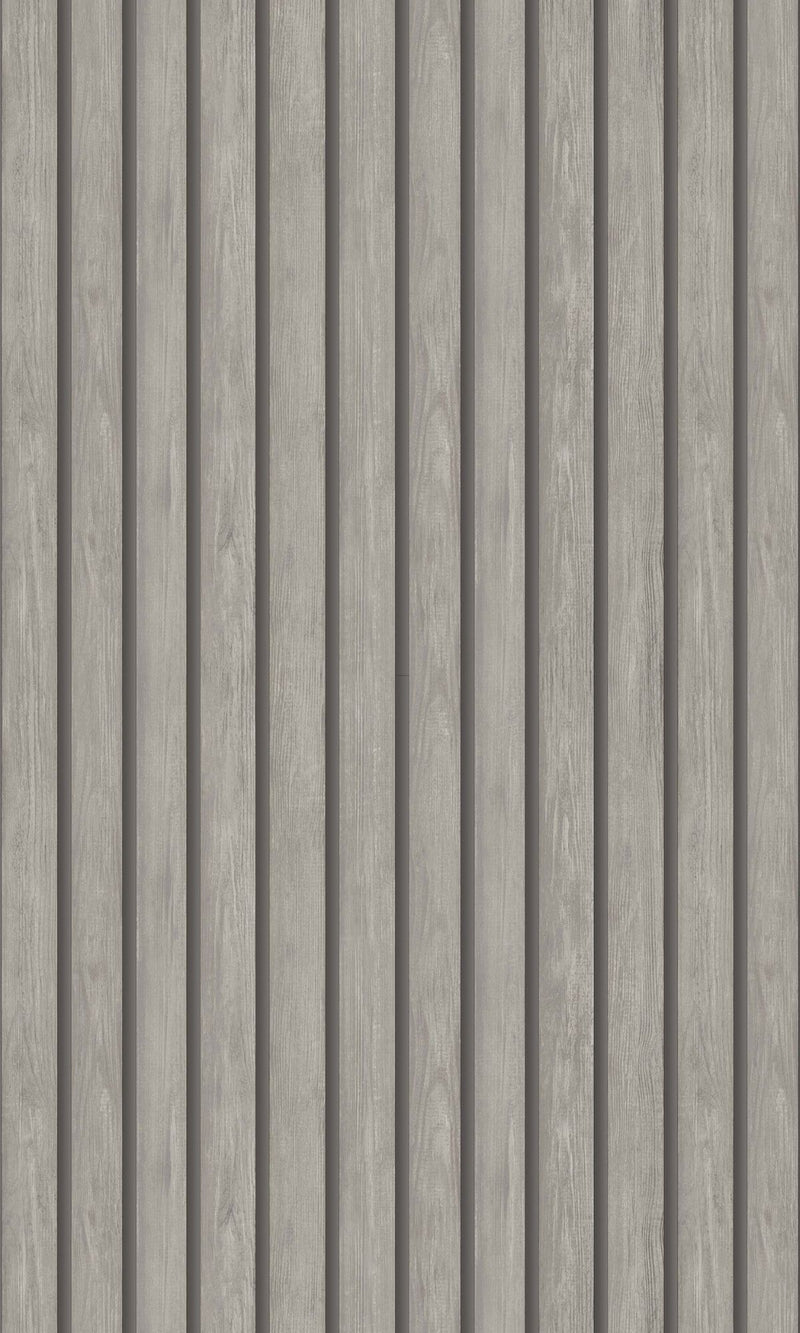 media image for sample grey geometric stripes faux wood wallpaper by walls republic 1 267