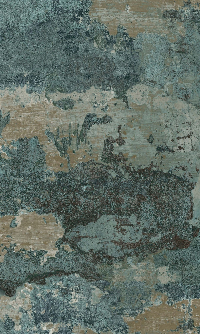 media image for Teal Distressed Faux Concrete Effect Wallpaper by Walls Republic 29