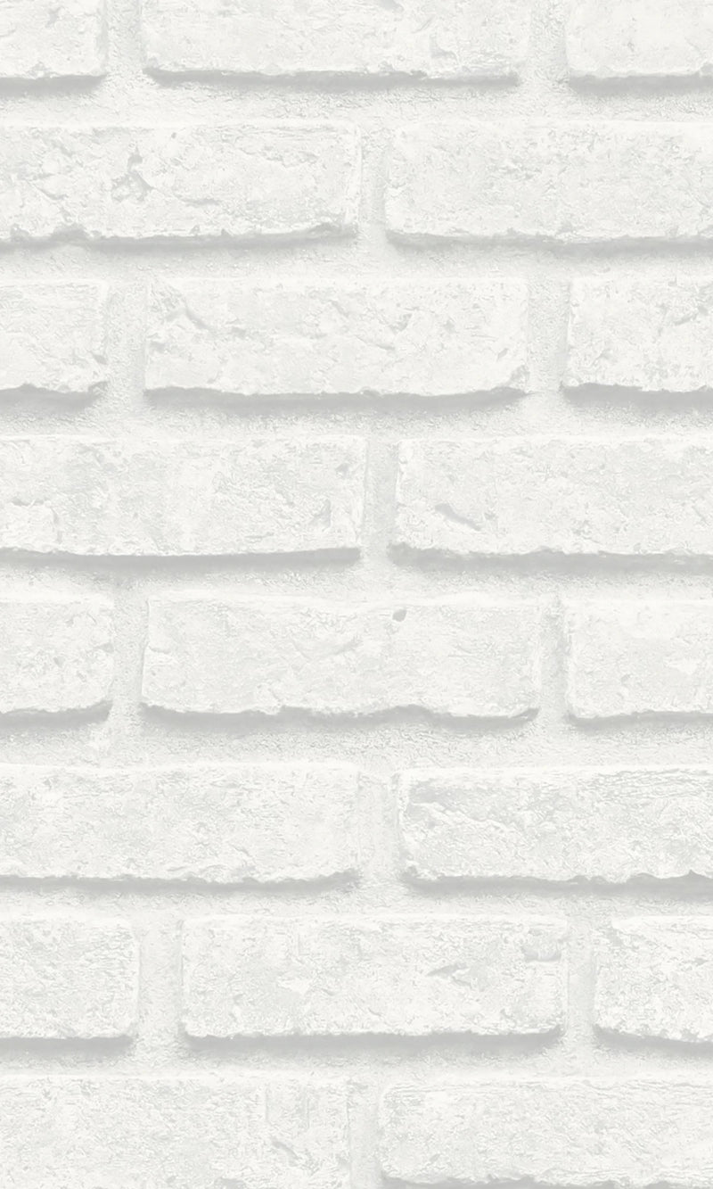 media image for sample faux realistic white brick wallpaper by walls republic 1 233