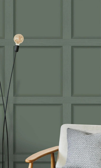 product image for Modern Wood Panel Green 3D Effect Wallpaper by Walls Republic 90