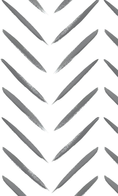 product image for Chevron Black & White Geometric Wallpaper by Walls Republic 46