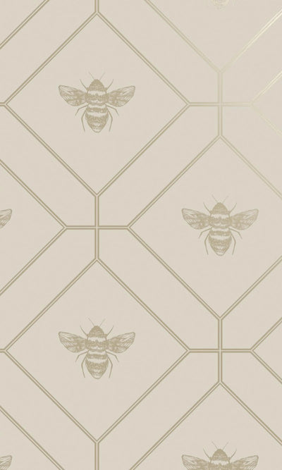 product image for Honey Comb Taupe Geometric Wallpaper by Walls Republic 60
